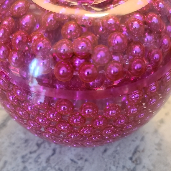 Vibrant Pink Beaded Apple - Picture 4 of 9